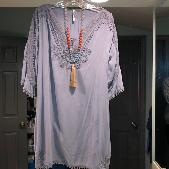 Dresses & Skirts - Grey Boho Necklace and Summer Dress